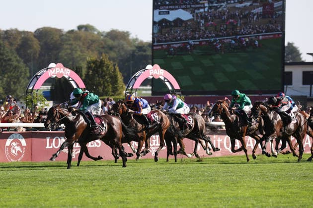 October 4, 2026, xsefx, Equestrian Sports, Horse Racing at Paris Longchamp, Highlights from the Prix de l Arc de Triomphe: Daryz wins the Qatar Prix de l Arc de Triomphe (Group 1, France) under jockey Mickael Barzalona