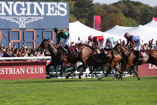 October 4, 2026, xsefx, Equestrian Sports, Horse Racing at Paris Longchamp, Highlights from the Prix de l Arc de Triomphe: Daryz wins the Qatar Prix de l Arc de Triomphe (Group 1, France) under jockey Mickael Barzalona