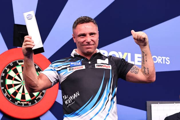 2026 BOYLE Sports World Grand Prix Wales Gerwyn Price celebrates his runner up trophy during the 2026 Boyle Sports World Grand Prix Final at Mattioli Arena, Leicester, United Kingdom on 4 October 2026 Credit: Ryan Crockett Every Second Media Editorial use only. All images are copyright Every Second Media Limited. No images may be reproduced without prior permission. Copyright: xIMAGO EveryxSecondxMediax ESM-2198-0046 RyanxCrockettx xEveryxSecondxMediax
