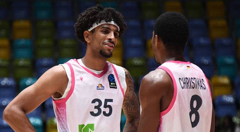 October 6, 2026, xokbx, Basketball BKT Europe Cup, Skyliners Frankfurt vs. Siauliai Basketball, Roman Bedime, Fraport Skyliners Frankfurt, William Christmas, Fraport Skyliners Frankfurt, Consultation, Discussion in Frankfurt