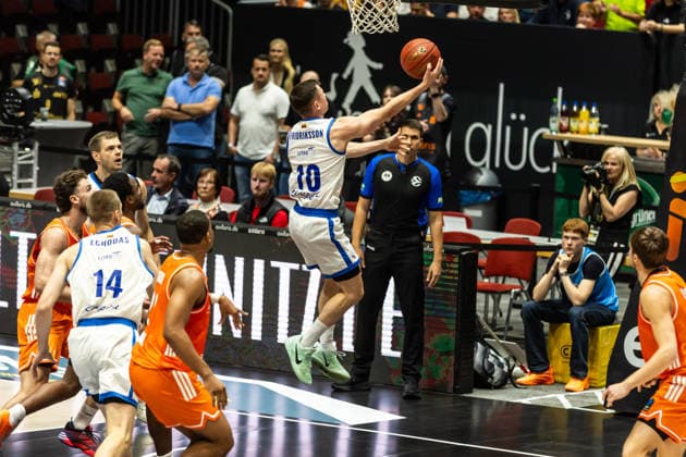 October 7, 2026, GER, BKT Eurocup, Basketball, Chemnitz, Niners Chemnitz vs. Neptunas Klaipeda, Elvar Fridriksson (Neptunas Klaipeda), 10 Chemnitz Messe, Chemnitz, Saxony, Germany