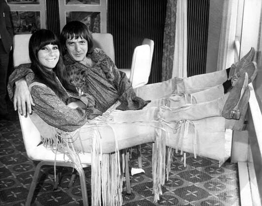 Aug 03, 1965 - London, England, UK - An American singer, actress, songwriter and entertainer, CHER (CHERILYN SARKISIAN) first rose to prominence in 1965 as one half of the pop duo Sonny & Cher. She also established herself as a solo recording artist, releasing 25 albums, contributing to numerous compilations, and tallying 34 Billboard Top 40 entries over her career. She became a television star in the 1970s and a film actress in the 1980s. In 1987, she won the Academy Award for Best Actress for her role in the romantic comedy Moonstruck. PICTURED: With SONNY BONO. London UK - ZUMAk09