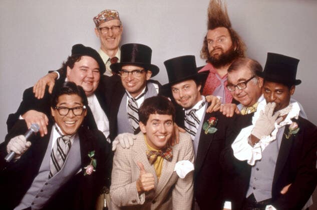 REVENGE OF THE NERDS IV: NERDS IN LOVE, top: James Cromwell, Donald Gibb, middle: John Pinette, Robert Carradine, Curtis Armstrong, Marvin Kaplan, Larry B. Scott, bottom: Brian Tochi, Gregg Binkley, 1994.TM and Copyright 20th Century Fox Film Corp. All rights reserved. Courtesy Everett Collection. 20thCentFox Courtesy Everett Collection !ACHTUNG AUFNAHMEDATUM GESCHÄTZT! PUBLICATIONXNOTxINxCANxCHNxFRAxITAxJPNxNORxPOLxRUSxESPxUKxUSA Copyright: x20thCentFox CourtesyxEverettxCollectionx TSDREOF FE007