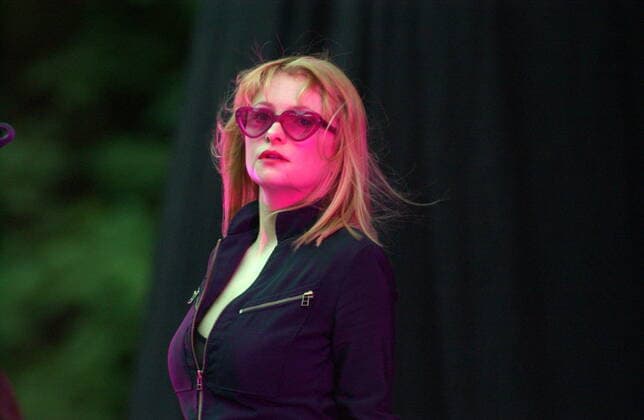 1 Concert Goldfrapp in the Berlin Waldbühne, singer Alison Goldfrapp, open air, heart-shaped glasses, heart-shaped, rose-coloured sunglasses, electro, electronic, music, t.s., semi-total, medium, horizontal, Berlin Germany, Germany Copyright: xBRIGANI-ART HEINRICHx BriganiArt_00101602_00101602