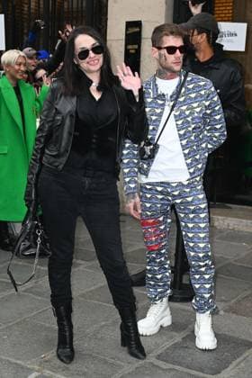 PFW Jean Paul Gaultier Outside Arrivals Beatrice Dalle arriving at the Jean Paul Gaultier show during Paris Fashion Week Haute Couture in Paris, France on January 26, 2022. Photo by Julien Reynaud APS-Medias ABACAPRESS.COM Paris France Copyright: xReynaudxJulien APS-Medias ABACAx 796214_006 ReynaudxJulien APS-Medias ABACAx 796214_006