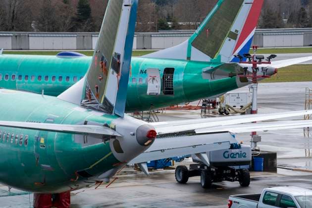 March 12, 2024, Renton, Washington, USA: Boeing airplanes in various stages of maintenance stand at the edge of the runway of Renton Municipal Airport near the Boeing Renton Factory, Tuesday. The Boeing Renton Factory is where the company s Boeing 737 MAX 9 passenger airliners are manufactured. Monday, the Department of Justice (DOJ) announced it has launched a criminal investigation into Boeing, little over two months after a door plug blew off an Alaskan Airlines 737 mid-flight. Meanwhile, the National Transportation Safety Board (NTSB) is conducting its own probe into the company. The chair of the board said getting Boeing to hand over the information needed has been frustrating. Questions about passenger safety and Boeing planes were di - ZUMAb344 20240312_znp_b344_005 Copyright: xM.xScottxBrauerx