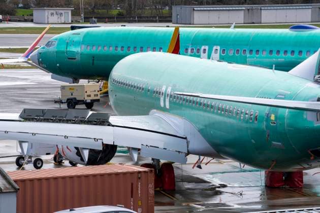 March 12, 2024, Renton, Washington, USA: Boeing airplanes in various stages of maintenance stand at the edge of the runway of Renton Municipal Airport near the Boeing Renton Factory, Tuesday. The Boeing Renton Factory is where the company s Boeing 737 MAX 9 passenger airliners are manufactured. Monday, the Department of Justice (DOJ) announced it has launched a criminal investigation into Boeing, little over two months after a door plug blew off an Alaskan Airlines 737 mid-flight. Meanwhile, the National Transportation Safety Board (NTSB) is conducting its own probe into the company. The chair of the board said getting Boeing to hand over the information needed has been frustrating. Questions about passenger safety and Boeing planes were di - ZUMAb344 20240312_znp_b344_019 Copyright: xM.xScottxBrauerx