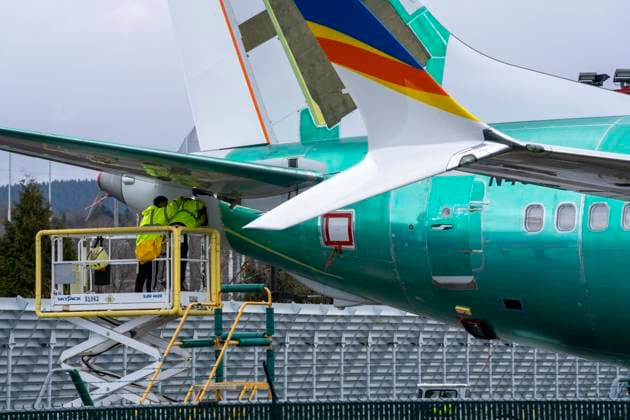 March 12, 2024, Renton, Washington, USA: Boeing airplanes in various stages of maintenance stand at the edge of the runway of Renton Municipal Airport near the Boeing Renton Factory, Tuesday. The Boeing Renton Factory is where the company s Boeing 737 MAX 9 passenger airliners are manufactured. Monday, the Department of Justice (DOJ) announced it has launched a criminal investigation into Boeing, little over two months after a door plug blew off an Alaskan Airlines 737 mid-flight. Meanwhile, the National Transportation Safety Board (NTSB) is conducting its own probe into the company. The chair of the board said getting Boeing to hand over the information needed has been frustrating. Questions about passenger safety and Boeing planes were di - ZUMAb344 20240312_znp_b344_007 Copyright: xM.xScottxBrauerx