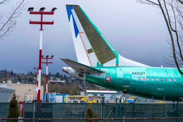 March 12, 2024, Renton, Washington, USA: Boeing airplanes in various stages of maintenance stand at the edge of the runway of Renton Municipal Airport near the Boeing Renton Factory, Tuesday. The Boeing Renton Factory is where the company s Boeing 737 MAX 9 passenger airliners are manufactured. Monday, the Department of Justice (DOJ) announced it has launched a criminal investigation into Boeing, little over two months after a door plug blew off an Alaskan Airlines 737 mid-flight. Meanwhile, the National Transportation Safety Board (NTSB) is conducting its own probe into the company. The chair of the board said getting Boeing to hand over the information needed has been frustrating. Questions about passenger safety and Boeing planes were di - ZUMAb344 20240312_znp_b344_020 Copyright: xM.xScottxBrauerx