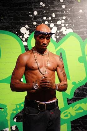 19 08 2024, AMERICA, USA, On the road in America, Symbol picture, Theme picture, Various theme pictures, Travel, Travel impressions, Travel features, United States of America, Travel feature, in picture Tupac Shakur, Madame Tussauds, Wax Museum, Wax Museum, Las Vegas Boulevard, Las Vegas, Nevada, USA, Boulevard, Las Vegas,
