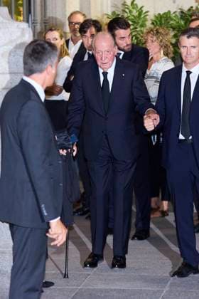 September 8, 2024, Madrid, Madrid, Spain: KING JUAN CARLOS and QUEEN SOFIA attend the Mass Tribute for Juan Go³mez-Acebo at the Iglesia Catedral de las Fuerzas Armadas Madrid Spain - ZUMAc260 20240908_zep_c260_051 Copyright: xMikexChicorrox