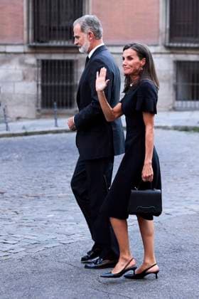 September 8, 2024, Madrid, Madrid, Spain: KING FELIPE VI of Spain and QUEEN LETIZIA of Spain attend the Mass Tribute for Juan Go³mez-Acebo at the Iglesia Catedral de las Fuerzas Armadas Madrid Spain - ZUMAc260 20240908_zep_c260_052 Copyright: xMikexChicorrox