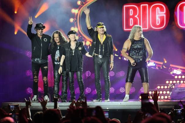 Bucharest ROM, Scorpions, Coming Home Live Tour, Bucharest, 11 09 2025 ROM, Rudolf Schenker, Pawel Maciwoda, Klaus Meine,Matthias Jabs, Mikkey Dee, Scorpions, Coming Home Live Tour, Bucharest, 11 09 2025, Copyright: xEibner-Pressefoto JoergxNiebergax EP_JNL