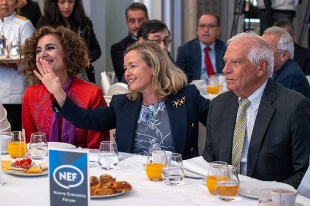 September 26, 2025, Madrid, Spain: The President of the European Investment Bank (EIB) Nadia Calvino attends a breakfast briefing hosted by the New Economy Forum at the Mandarin Oriental Ritz Hotel. Madrid Spain - ZUMAs197 20250926_aaa_s197_032 Copyright: xDavidxCanalesx