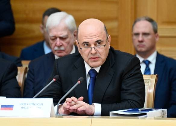 Belarus Eurasian Intergovernmental Council 9016659 30.09.2025 Russian Prime Minister Mikhail Mishustin attends an expanded format meeting of the Eurasian Intergovernmental Council, in Minsk, Belarus. Alexander Miridonov Sputnik Minsk Belarus Copyright: xAlexanderxMiridonovx