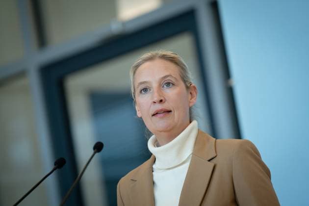 AfD, Alice Weidel, Tino Chrupalla Bundestag, Bundestag parliamentary group, AfD, press statement, chairperson, federal spokesperson, Alice Weidel Berlin Berlin GER
