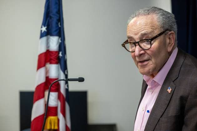 RECORD DATE NOT STATED U.S. Senator Schumer Calls On Trump And RFK Jr. To Restore Infectious Disease Research, Vaccine, And Viral-Threat Funding Gutted Across HHS And CDC As Outbreak Spreads (NEW) U.S. Senator Schumer Calls On Trump And RFK Jr. To Restore Infectious Disease Research, Vaccine, And Viral-Threat Funding Gutted Across HHS And CDC As Outbreak Spreads. May 10, 2026, New York, New York, USA: U.S. Senator Chuck Schumer (D-NY) calls on President Trump and Secretaries Kennedy and Rubio to restore infectious disease research, vaccine and vital-threat funding gutted across HHS and CDC, and rejoin the W.H.O. as hantavirus outbreak spreads on May 10, 2026 in New York City. (Credit: M10s TheNews2)(Foto: M10S Thenews2 imago images) U.S. Senator Schumer Calls Copyright: xM10sx
