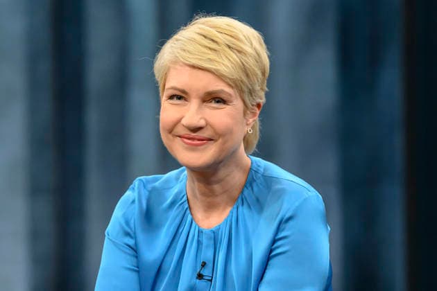 in the picture from l Manuela Schwesig, Minister President Mecklenburg-Vorpommern, SPD, GER, Berlin, Studio, guest of Caren Miosga, Polittalk, TV, format, recording, Das Erste, from Adlershof at Studio 20, topic How does the SPD want to regain trust, Ms. Schwesig 10 05 2026 Copyright: HMBxMedia UwexKoch