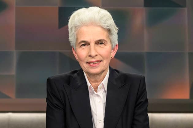 in the picture from l Marie Agnes Strack Zimmermann Member of the European Parliament, was First Mayor during the ESC in Düsseldorf, GER, Berlin, hart aber fair Polittalk, TV, format, with presenter Louis Klamroth, Das Erste, The topic More than music How political is the ESC 11 05 2026, Copyright: HMBxMedia UwexKoch