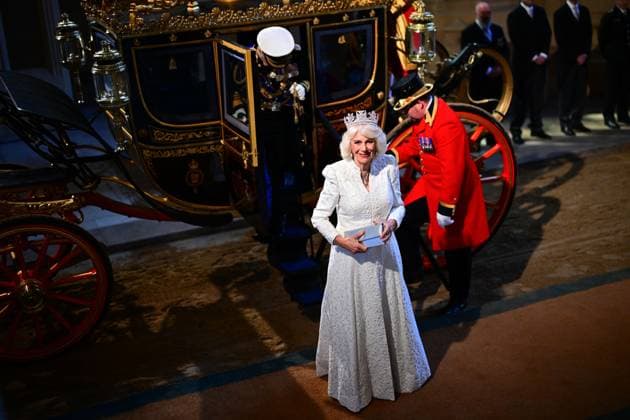 State Opening of Parliament, The Victoria Tower, Sovereigns Entrance, Palace of Westminster, London, UK - 13 May 2026 King Charles III and Queen Camilla arrive State Opening of Parliament, The Victoria Tower, Sovereigns Entrance, Palace of Westminster, London, UK - 13 May 2026, Credit:Victoria Jones Shutterstock PA ROTA - B68 Avalon United Kingdom, London, Palace of Westminster Copyright: xVictoriaxJones Shutterstockx xPAxROTAx-xB68x xAvalonx 1098534375