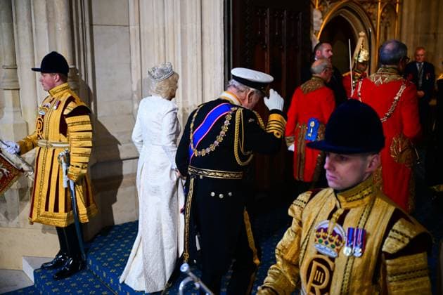 State Opening of Parliament, The Victoria Tower, Sovereigns Entrance, Palace of Westminster, London, UK - 13 May 2026 King Charles III and Queen Camilla arrive State Opening of Parliament, The Victoria Tower, Sovereigns Entrance, Palace of Westminster, London, UK - 13 May 2026, Credit:Victoria Jones Shutterstock PA ROTA - B68 Avalon United Kingdom, London, Palace of Westminster Copyright: xVictoriaxJones Shutterstockx xPAxROTAx-xB68x xAvalonx 1098536907