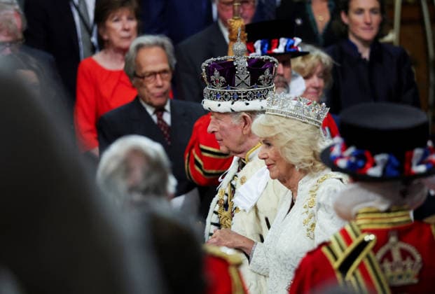 King Charles and Queen Camilla at State Opening of Parliament at the Houses of Parliament, London, UK, 13 May 2026 Britain s King Charles and Queen Camilla arrive for the State Opening of Parliament, at the Houses of Parliament, in London, Britain, May 13, 2026., Credit:Suzanne Plunkett PA ROTA - B68 Avalon London, United Kingdom Copyright: xSuzannexPlunkettx xPAxROTAx-xB68x xAvalonx 1098546605