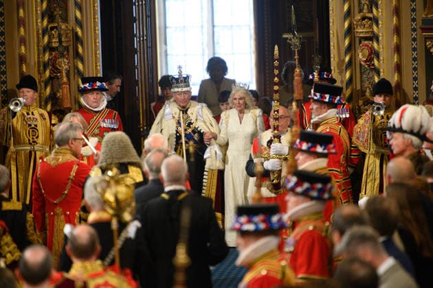 State Opening Of Parliament At Houses Of Parliament, London, England - Wednesday 13 May 2026 King Charles III and Queen Camilla walk through Royal Gallery for the State Opening of Parliament at Houses Of Parliament, London, England, UK on Wednesday 13 May, 2026., Credit:Justin Ng Avalon UK, England, London, Houses Of Parliament Copyright: xJustinxNgx xAvalonx 1098555166