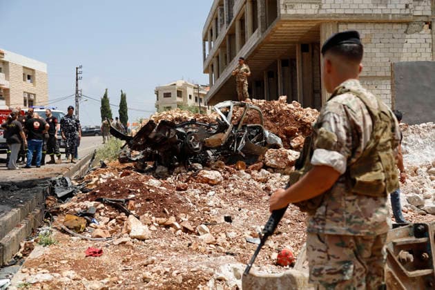 May 13, 2026, Chouf District, Mount Lebanon, lebanon: A series of four Israeli drone strikes targeted the coastal highway linking Sidon to southern Lebanon, hitting areas in Barja, Jiyeh, Saadiyat and Sidon. The attacks killed at least nine people, including a mother and her two children, and wounded one person, marking one of the deadliest days along the coastal route in recent weeks. Chouf District lebanon - ZUMAb339 20260513_znp_b339_005 Copyright: xAbdulxKaderxAlxBayx