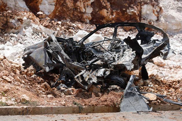 May 13, 2026, Chouf District, Mount Lebanon, lebanon: A series of four Israeli drone strikes targeted the coastal highway linking Sidon to southern Lebanon, hitting areas in Barja, Jiyeh, Saadiyat and Sidon. The attacks killed at least nine people, including a mother and her two children, and wounded one person, marking one of the deadliest days along the coastal route in recent weeks. Chouf District lebanon - ZUMAb339 20260513_znp_b339_001 Copyright: xAbdulxKaderxAlxBayx