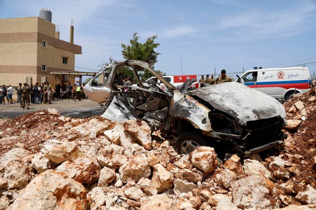 May 13, 2026, Chouf District, Mount Lebanon, lebanon: A series of four Israeli drone strikes targeted the coastal highway linking Sidon to southern Lebanon, hitting areas in Barja, Jiyeh, Saadiyat and Sidon. The attacks killed at least nine people, including a mother and her two children, and wounded one person, marking one of the deadliest days along the coastal route in recent weeks. Chouf District lebanon - ZUMAb339 20260513_znp_b339_007 Copyright: xAbdulxKaderxAlxBayx