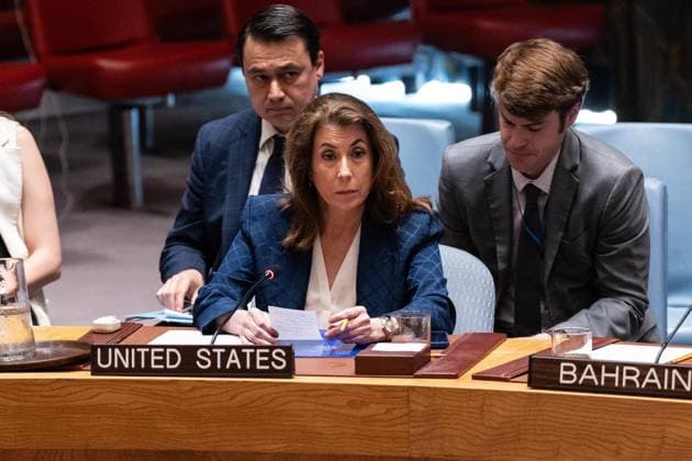 May 19, 2026, New York, New York, USA: Ambassador Tammy Bruce of the United States speaks during Security Council meeting on situation in Ukraine requested by Ukrainian Mission and supported by Latvia, UK, Greece, Denmark, France at United Nations Headquarters in New York, NY on May 19, 2026. China is the President of Security Council for the month of May. New York USA - ZUMAr339 20260519_znp_r339_013 Copyright: xLevxRadinx