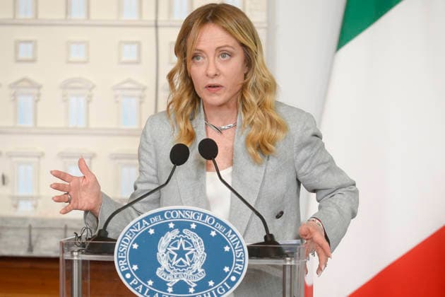 Italy, Rome, 22 May, 2026 - Chigi Palace, italian Prime Minister Giorgia Meloni receives Micheal Martin, Prime minister of Ireland. Italy, Rome, 22 May, 2026: Chigi Palace, italian Prime Minister Giorgia Meloni receives Micheal Martin, Prime minister of Ireland. In the photo Giorgia Meloni, Credit:Stefano Carofei Agenzia Sintesi Avalon Italy, Rome Copyright: xStefanoxCarofeix xAgenziaxSintesix xAvalonx 1104185935