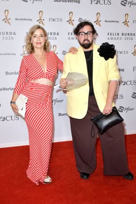 Tina Ruland and Steven Preisner at the 21st Felix Burda Award Ceremony in 2026 at AXICA Berlin, June 21, 2026,detected_source_language Foto:xM.xBehrensx xFuturexImagex burda_6640