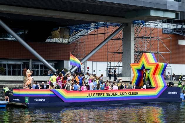 Amsterdam, The Netherlands, 2026-08-01 13:31:54 AMSTERDAM, 01-08-2026, Canals of Amsterdam. Amsterdam is the host city for WorldPride. Under the theme UNITY, equal rights, visibility, and international solidarity take center stage. The program includes the Pride Walk, Canal Parade, and a conference, among other things. PHOTO: NLBeeld Patrick van Emst Credit: NL Beeld Patrick van Emst Copyright: xx x