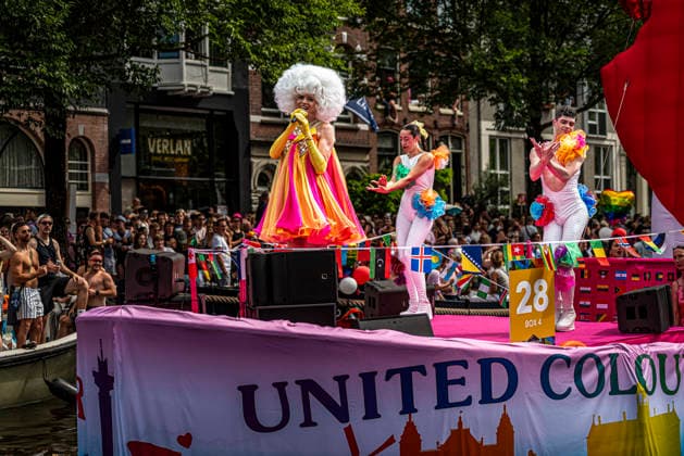 August 1, 2026, Amsterdam, North Holland, Netherlands: August 1, 2026, Amsterdam, the Netherlands. Hundreds of thousands of spectators joined the 30th edition of the Pride Canal Parade, the highlight of WorldPride Amsterdam 2026. This yearâ€⠢s parade also included the WorldPride Stadium grandstand, with seating for approximately 10,000 people to watch as floats pass. Amsterdam Netherlands - ZUMAp202 20260801_zip_p202_066 Copyright: xJamesxPetermeierx