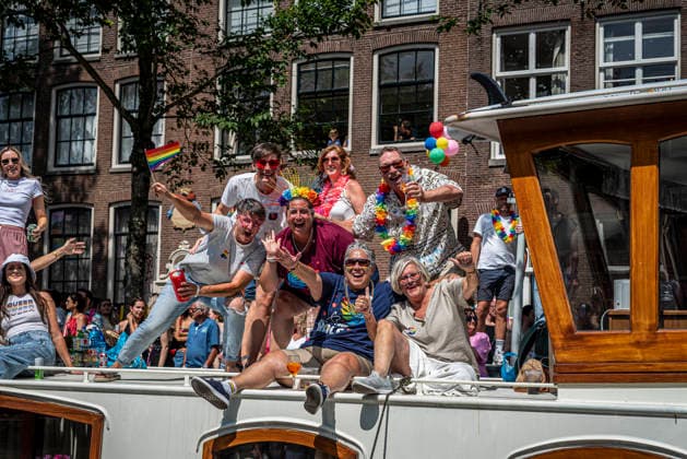 August 1, 2026, Amsterdam, North Holland, Netherlands: August 1, 2026, Amsterdam, the Netherlands. Hundreds of thousands of spectators joined the 30th edition of the Pride Canal Parade, the highlight of WorldPride Amsterdam 2026. This yearâ€⠢s parade also included the WorldPride Stadium grandstand, with seating for approximately 10,000 people to watch as floats pass. Amsterdam Netherlands - ZUMAp202 20260801_zip_p202_068 Copyright: xJamesxPetermeierx