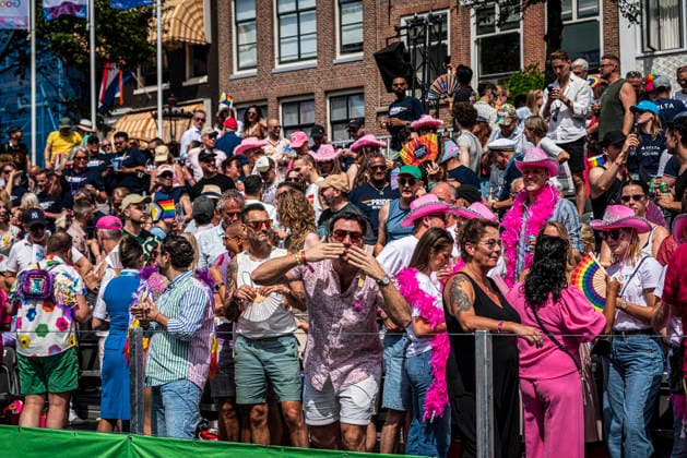 August 1, 2026, Amsterdam, North Holland, Netherlands: Floats pass through WorldPride Stadium during Amsterdam Pride s Canal Parade on August 1, 2026, in Amsterdam, the Netherlands. Hundreds of thousands of spectators joined the 30th edition of the Pride Canal Parade, the highlight of WorldPride Amsterdam 2026. This yearâ€⠢s parade also included the WorldPride Stadium grandstand, with seating for approximately 10,000 people to watch as floats pass. Amsterdam Netherlands - ZUMAp202 20260801_zip_p202_079 Copyright: xJamesxPetermeierx