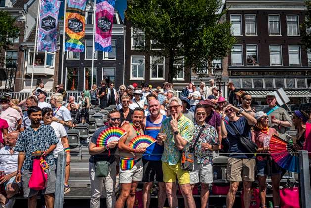August 1, 2026, Amsterdam, North Holland, Netherlands: Floats pass through WorldPride Stadium during Amsterdam Pride s Canal Parade on August 1, 2026, in Amsterdam, the Netherlands. Hundreds of thousands of spectators joined the 30th edition of the Pride Canal Parade, the highlight of WorldPride Amsterdam 2026. This yearâ€⠢s parade also included the WorldPride Stadium grandstand, with seating for approximately 10,000 people to watch as floats pass. Amsterdam Netherlands - ZUMAp202 20260801_zip_p202_094 Copyright: xJamesxPetermeierx