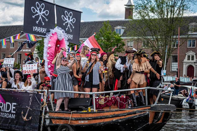 August 1, 2026, Amsterdam, North Holland, Netherlands: August 1, 2026, Amsterdam, the Netherlands. Hundreds of thousands of spectators joined the 30th edition of the Pride Canal Parade, the highlight of WorldPride Amsterdam 2026. This yearâ€⠢s parade also included the WorldPride Stadium grandstand, with seating for approximately 10,000 people to watch as floats pass. Amsterdam Netherlands - ZUMAp202 20260801_zip_p202_096 Copyright: xJamesxPetermeierx