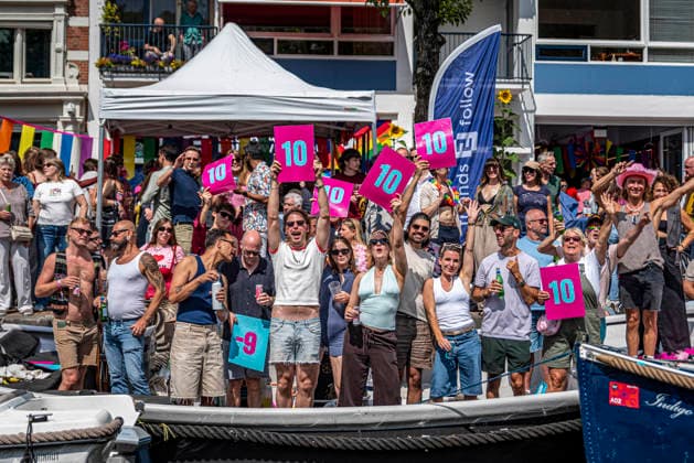 August 1, 2026, Amsterdam, North Holland, Netherlands: August 1, 2026, Amsterdam, the Netherlands. Hundreds of thousands of spectators joined the 30th edition of the Pride Canal Parade, the highlight of WorldPride Amsterdam 2026. This yearâ€⠢s parade also included the WorldPride Stadium grandstand, with seating for approximately 10,000 people to watch as floats pass. Amsterdam Netherlands - ZUMAp202 20260801_zip_p202_112 Copyright: xJamesxPetermeierx