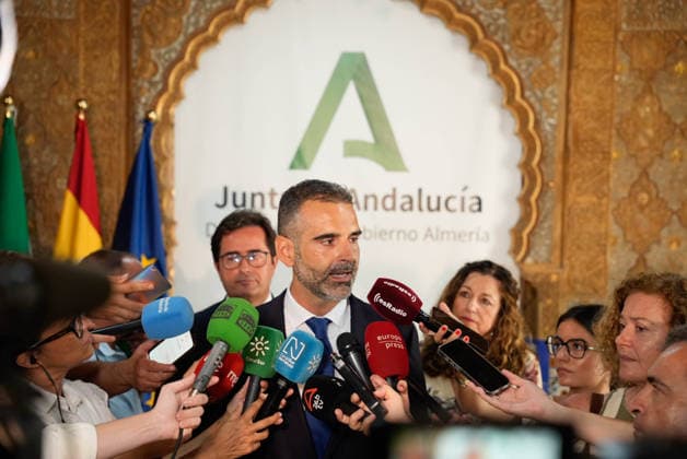 Inauguration of the Regional Delegates of the Andalusian Regional Government in the Province of Almería The Regional Minister of Agriculture, Water, Fisheries, and Rural Development, Ramón Fernández Pacheco, speaks to the media before presiding over the swearing-in ceremony for the Regional Government’s territorial delegates in Almería August 10, 2028, in Almería, Andalusia, Spain August 10, 2026 Marian Leó Almería, Andalusia, Spain Almería, Andalusia, Spain Spain Copyright: xMarianxLeonx 7708498