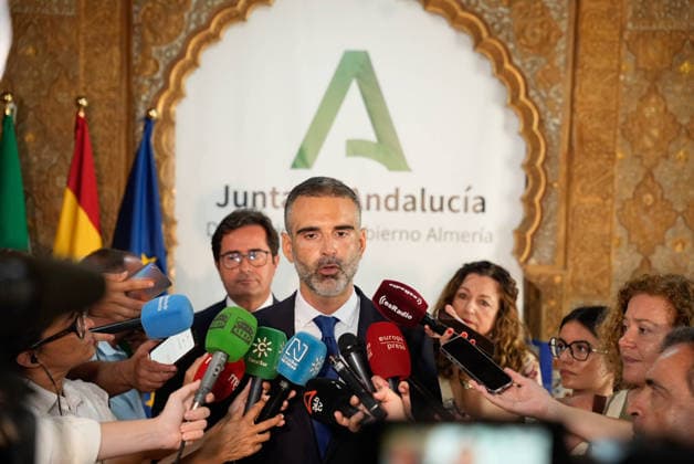 Inauguration of the Regional Delegates of the Andalusian Regional Government in the Province of Almería The Regional Minister of Agriculture, Water, Fisheries, and Rural Development, Ramón Fernández Pacheco, speaks to the media before presiding over the swearing-in ceremony for the Regional Government’s territorial delegates in Almería August 10, 2028, in Almería, Andalusia, Spain August 10, 2026 Marian Leó Almería, Andalusia, Spain Almería, Andalusia, Spain Spain Copyright: xMarianxLeonx 7708499