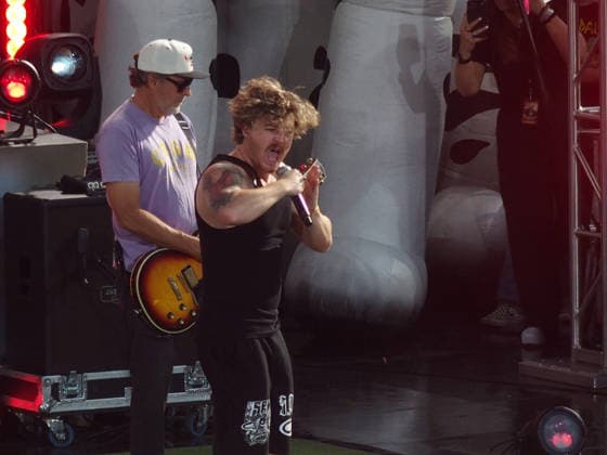 August 14, 2026, Manhattan, New York, U.S.A: New York, New York August 14, 2026.Sublime performs for the Good Morning America concert series in Central Park... Sublime is an American ska punk and reggae rock band from Long Beach, California, formed in 1988 by Bradley Nowell, Eric Wilson, and Bud Gaugh. Famous for hits like Santeria and What I Got , the band continues to perform with Nowell s son, Jakob as frontman. Manhattan U.S.A - ZUMAc308 20260814_znp_c308_024 Copyright: xSamanthaxCotlerx