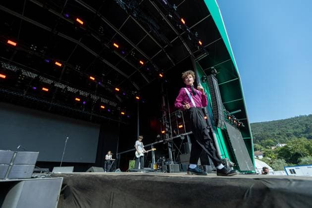 August 18, 2026, Vilar De Mouros, Portugal: British singer Tom A. Smith performs during the opening concert of Vilar de Mouros Festival 2026. Opening day of the Vilar de Mouros Festival 2026, including the surrounding area, the historic Roman bridge, festivalgoers arriving and relaxing near the river, local restaurants, security presence, and the first band performing on stage. Vilar de Mouros is one of the oldest music festivals in Portugal, often described as the country™s Woodstock. Vilar De Mouros Portugal - ZUMAs197 20260818_aaa_s197_069 Copyright: xDiogoxBaptistax