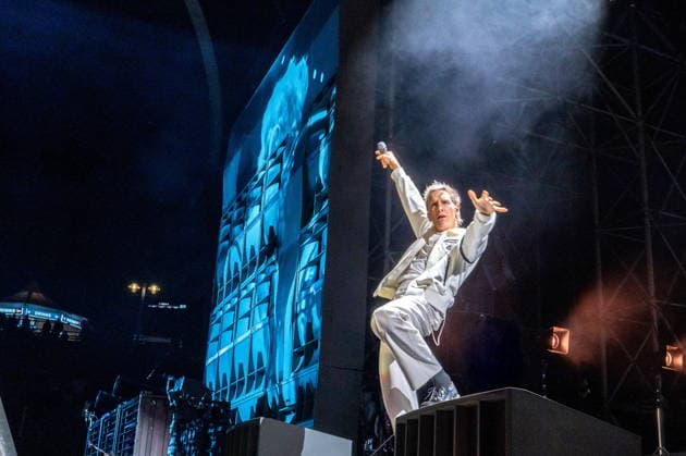 August 21, 2026, Kraftklub, singer Felix Brummer, live in concert at Wuhlheide in Berlin, music, rock, bgl Felix Kummer, Sterben in Karl Marx Stadt Tour 2026, Berlin, Germany