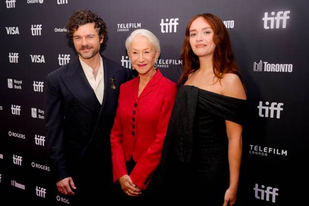 September 14, 2026, Toronto, On, Canada: Alden Ehrenreich, left to right, Helen Mirren and Olivia Cooke arrive on the red carpet to promote the film A Talent for Murder at the Toronto International Film Festival, in Toronto, on Monday, Sept. 14, 2026. Toronto Canada - ZUMAc35_ 20260914_zaf_c35_034 Copyright: xChrisxYoungx