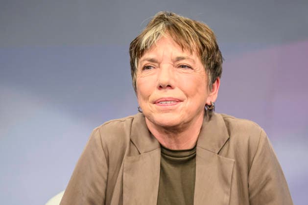 Pictured, from left: Margot Käßmann, theologian, Germany, Berlin, studio, guest on Maischberger, political talk show, TV, program, with host Sandra Maischberger, Das Erste, from Studio 20 in Adlershof, September 16, 2026, Copyright: HMBxMedia UwexKoch