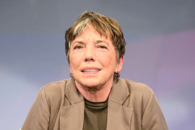 Pictured, from left: Margot Käßmann, theologian, Germany, Berlin, studio, guest on Maischberger, political talk show, TV, program, with host Sandra Maischberger, Das Erste, from Studio 20 in Adlershof, September 16, 2026, Copyright: HMBxMedia UwexKoch