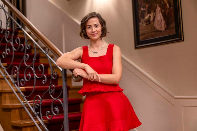 September 16, 2026, ARD telenovela *Storm of Love*, photo shoot for Season 23 on the film set in Munich, at Bavaria Film in Geiselgasteig, in the studio set of the fictional Hotel Fürstenhof. The new season premieres on November 4, 2026. Actress Pippa Fee Rupperti, who plays Emilia Jakobi, on the set of the series on September 16, 2026, ARD series *Sturm der
