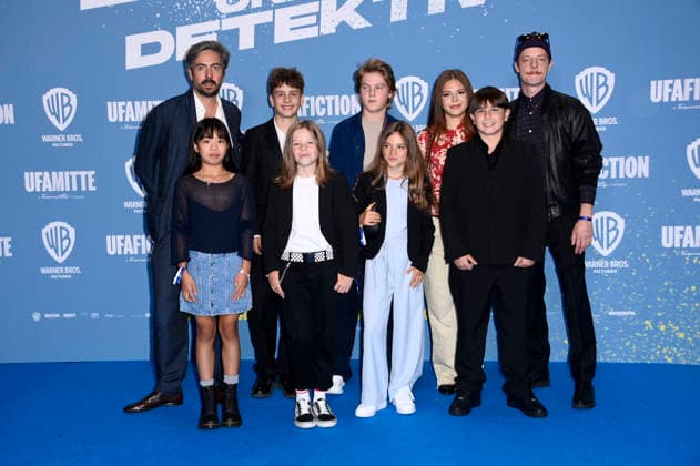David Dietl, Ai Vy Bui, Nicholas Jonah Peter, Bela Louis Plass, Camille Moltzen, Lara Toni Lüdders, Zahide Kayaci, Kilian Kasa, and Merlin Sandmeyer at the premiere of the movie *Emil and the Detectives* at the KulturBrauerei Berlin, September 20, 2026 Foto:xN.xKubelkax xFuturexImagex emil_6950
